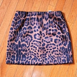 Women's H&M animal print mini skirt